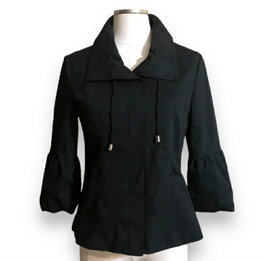 WHITE HOUSE BLACK MARKET Cropped Jacket 3/4 Puff Sleeves NWOT!
